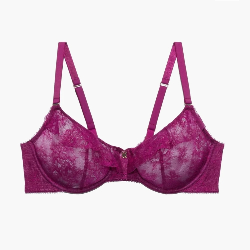Savage X Fenty Chantilly Cascade Balconette Bra NWT 38G